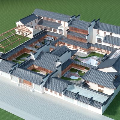 中式古建筑庭院