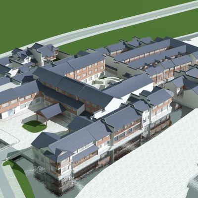 中式古建筑水镇