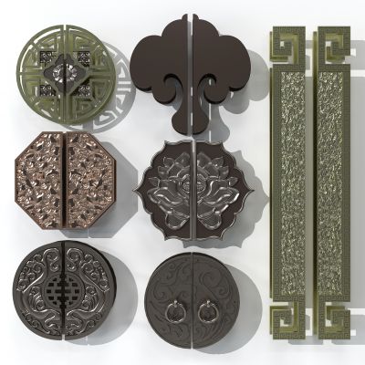 中式门把手组合