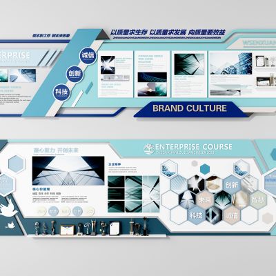 现代公司文化墙