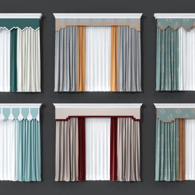 新中式窗帘组合