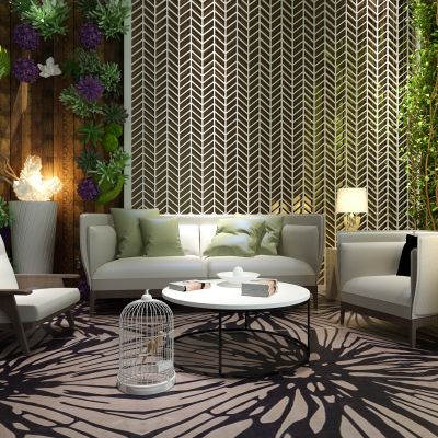 现代多肉植物藤蔓绿植墙室外阳台鸟笼