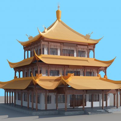 现代古建筑塔楼