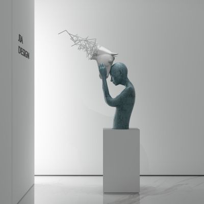 现代人物雕塑3D模型