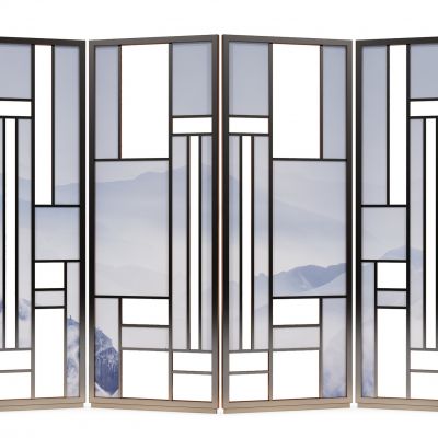 新中式屏风隔断