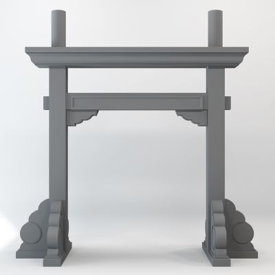 中式古建筑牌坊牌楼屋檐