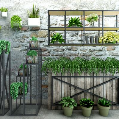 工业风植物花架绿植钢架阳台植物