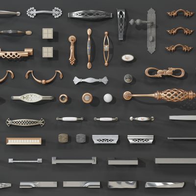 欧式金属门把手组合