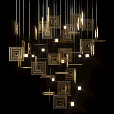 现代大型金属吊灯