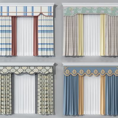现代窗帘组合