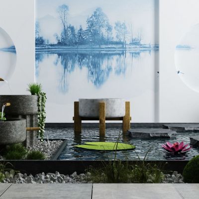 新中式景观小品