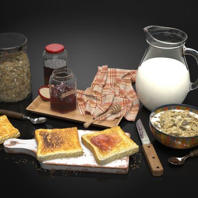 现代厨房用品食物