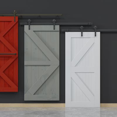 现代谷仓门仓库吊轨滑轨门
