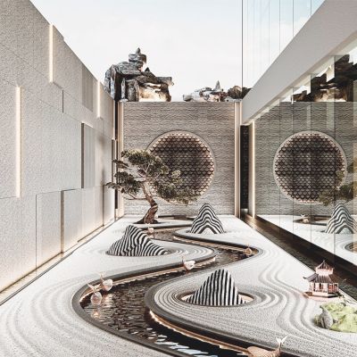 新中式景观小品