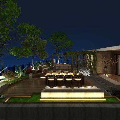 新中式景观庭院