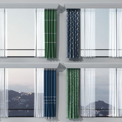 现代窗帘组合