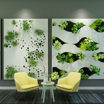 现代时尚壁饰垂直植物