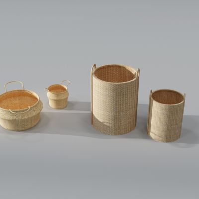 现代编织篓摆件