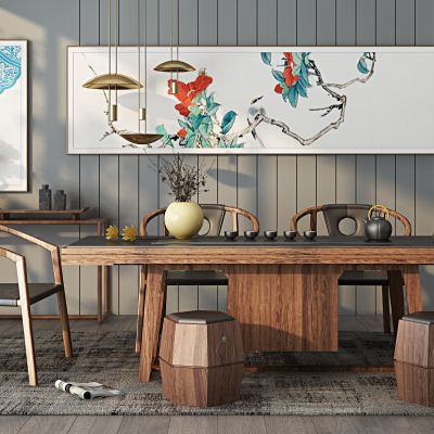 现代茶桌椅子组合