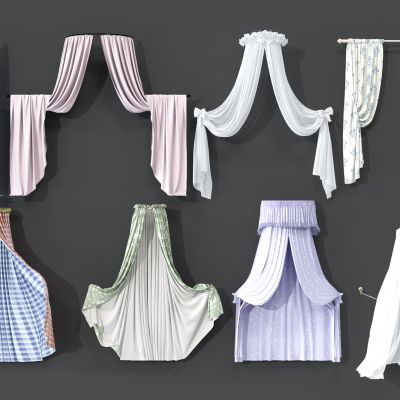欧式床幔窗帘组合