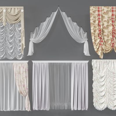 欧式罗马帘布幔组合