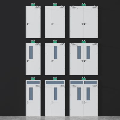 现代消防门组合