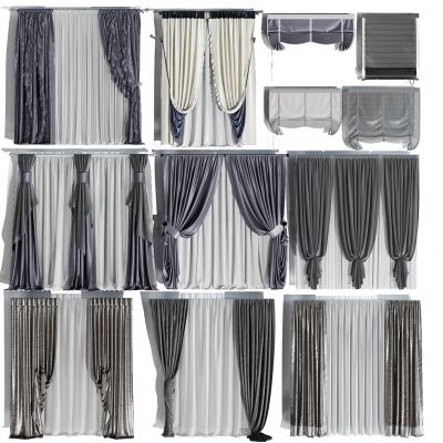 现代窗帘组合