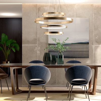 现代轻奢餐桌椅玻璃花瓶