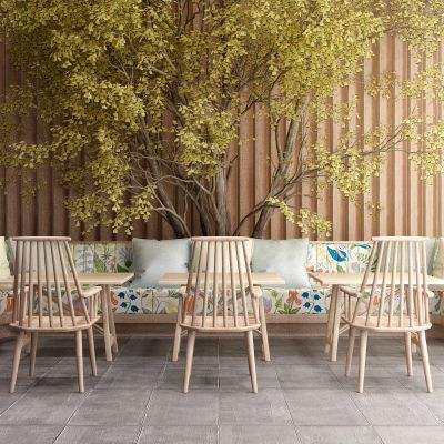 现代咖啡厅卡座