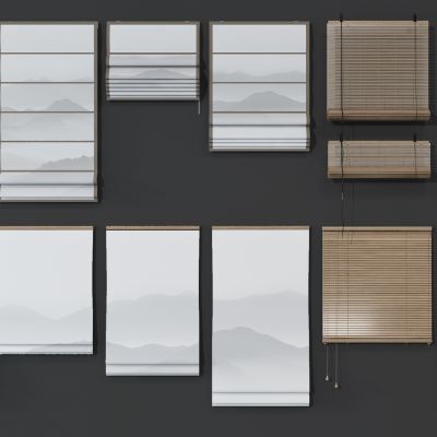 新中式窗帘组合