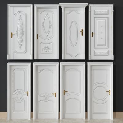 欧式白色实木门