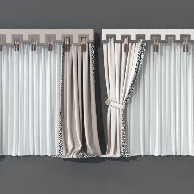 新中式窗帘组合