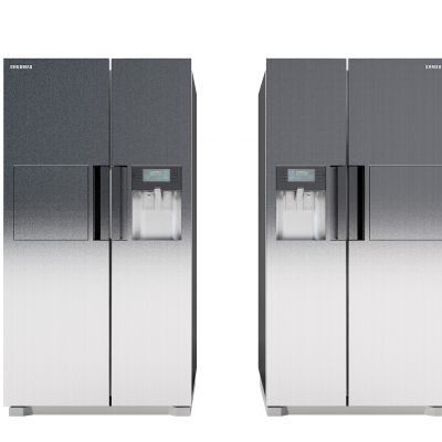 现代双开门冰箱