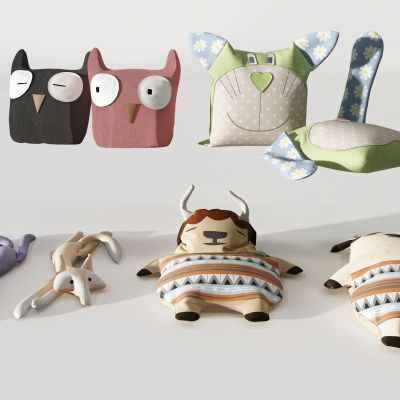 现代儿童玩具抱枕组合