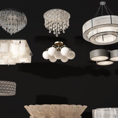 现代水晶吸顶吊灯组合