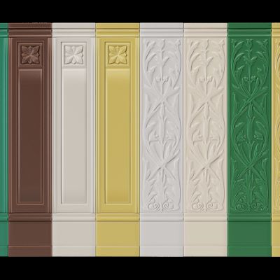 现代肌理墙面墙面装饰造型波浪板花