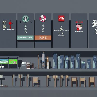 现代商业道路标识牌