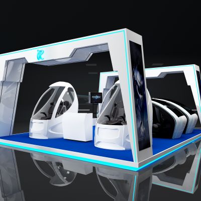 现代太空主题飞机舱展厅