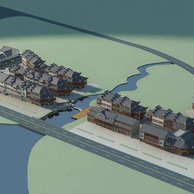 中式古建筑鸟瞰