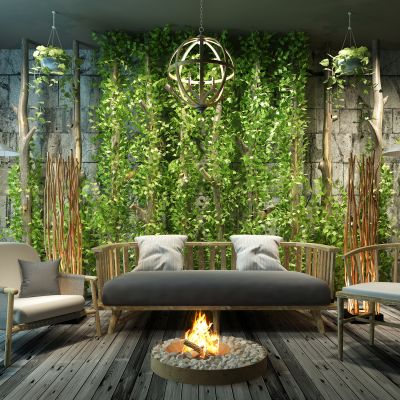 现代休息区东南亚沙发