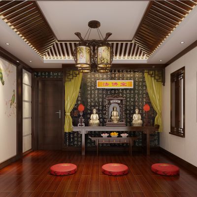 中式佛堂佛像佛龛神台条案摆台供桌