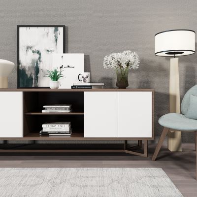 现代电视柜装饰品组合