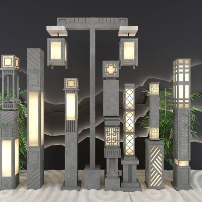 现代石材景观路灯