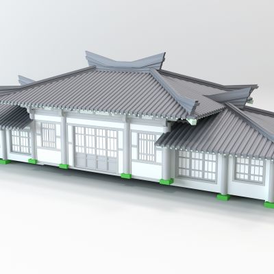 中式古建建筑3D模型
