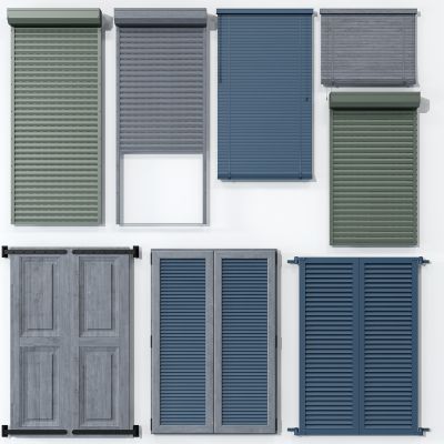 现代百叶窗百叶门组合