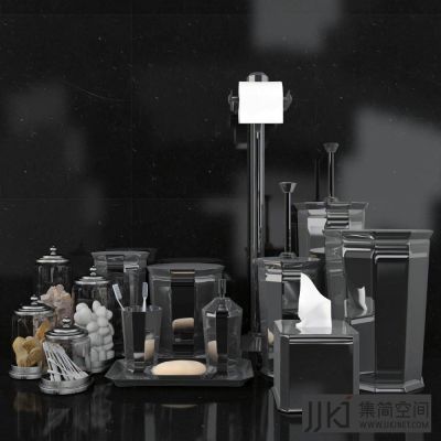 现代卫浴用品摆件组合