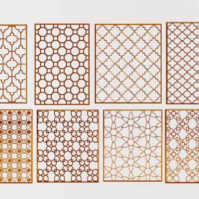 新中式屏风花格隔断