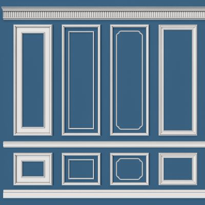 现代石膏线条护墙板