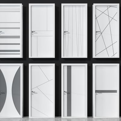 现代实木门组合