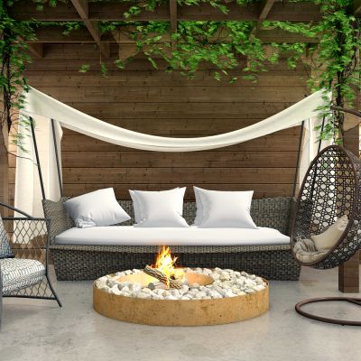 现代室外藤编藤制沙发椅子3D模型